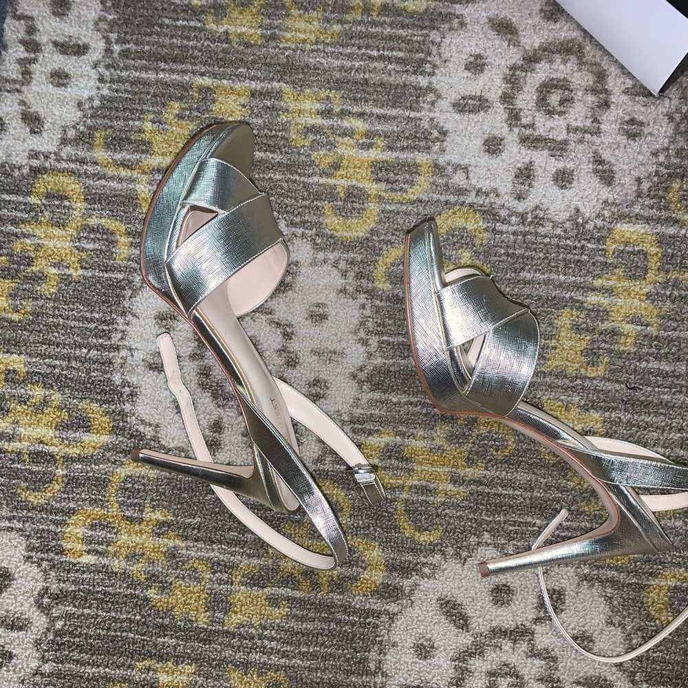 Nine West Gold Platform Pumps